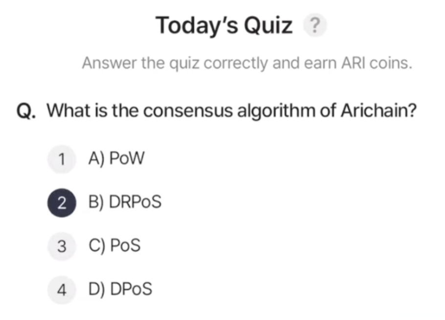 ARI Wallet Daily Quiz Answer 7 July 2025
